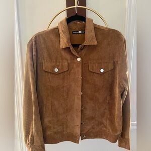 Boohoo Tan Corduroy Utility Jacket